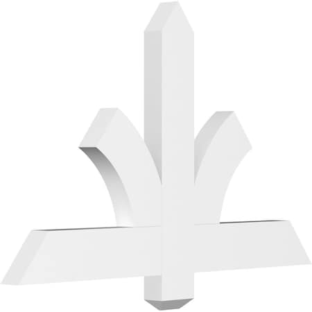 Ekena Millwork Redmond Architectural Grade PVC Gable Bracket, 36"W x 22 1/2"H x 2"D x 4"F, 15/12 Pitch GBP036X23X0204RED00